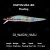 Megabass VISION ONETEN MAX LBO 135mm 21g Floating Bullet Jerkbait