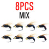 ICERIO 8Pcs/Box Nymph Scud Fly