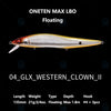 Megabass VISION ONETEN MAX LBO 135mm 21g Floating Bullet Jerkbait