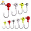 JYJ 10pcs/Lot 3.5g 5g 7g 10g 12g 14g 18g Colored Jig Head Hook