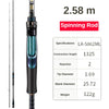 PureLure Lubina Carbon Spinning Rod 2.4m/2.5m/2.58m/2.7m 2PC