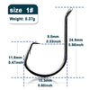 9KM Circle Fishing Hook Set - 25/50Pcs  Sizes 1# - 8/0#