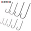 ICERIO 50pcs/lot Size 10 4 2 2/0 3/0 Aberdeen Long Shank Fish Hook