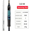 PureLure Lubina Carbon Spinning Rod 2.4m/2.5m/2.58m/2.7m 2PC