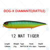 Megabass DOG-X DIAMANTE RATTLE IN / SILENT Floating Lipless Top Water Bait