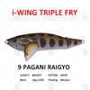 Megabass i-WING TRIPLE FRY 80mm 14g Floating Lipless Winged Hard Bait