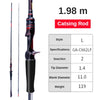 PureLure Grupla 1.98-2.51m 2PC Ultralight L/M/ML Fast Spinning/Casting Rod