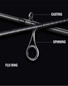Daiwa BASS X Carbon Spinning/Casting Fishing Rod 2PC 1.88M - 2.29M