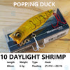 Megabass POPPING DUCK 60mm 6.5g Floating Topwater Popper