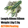 B&U ELASTOMAX06 8/10PCS 40mm 60mm Soft Plastic Floating Craw Bait