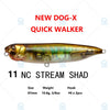 Megabass DOG-X SPEED SLIDE / QUICK WALKER 87mm 10.6g Top water Pencil Bait