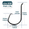 9KM Circle Fishing Hook Set - 25/50Pcs  Sizes 1# - 8/0#