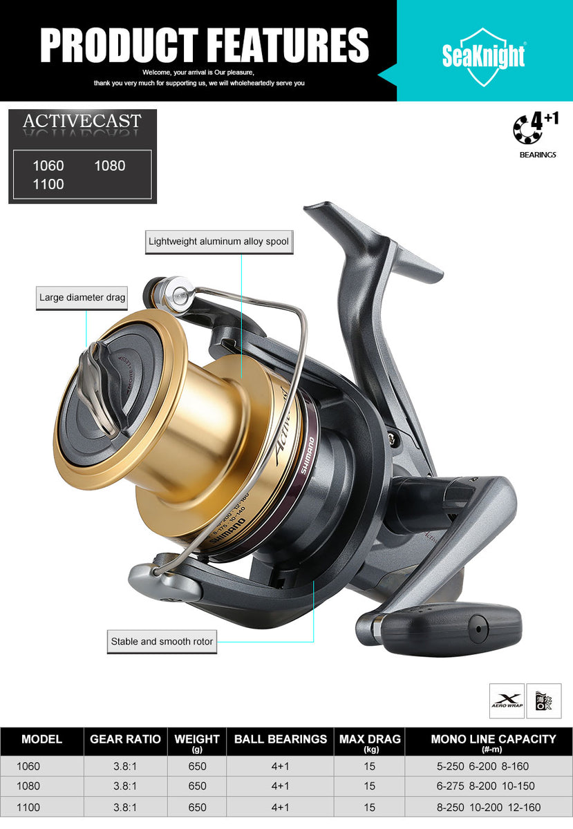 Shimano Activecast 1100 Surf Casting Reel 4969363026392 – North-One Tackle