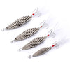 Proleurre 1Pc 7g 10g 15g Gold/Silver Spoon With Feathered Treble Hook