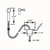 Scandvik Recessed Transom Shower w/6 Hose - White