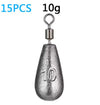 GOBAIT 15pcs/lot 3.5g/5g/7g/10g/14g Drop Shot Sinker Weights