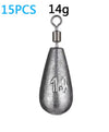 GOBAIT 15pcs/lot 3.5g/5g/7g/10g/14g Drop Shot Sinker Weights