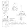 Scanstrut DS40-S Vertical Cable Seal - Stainless Steel