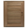 Whitecap Teak Louvered Door & Frame - Right Hand - 15" x 20"