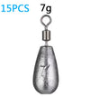 GOBAIT 15pcs/lot 3.5g/5g/7g/10g/14g Drop Shot Sinker Weights