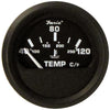 Faria Euro Black 2" Water Temperature Gauge - Metric (40 to 120 C)