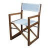 Whitecap Directors Chair w/White Batyline Fabric - Teak