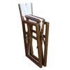 Whitecap Directors Chair w/White Batyline Fabric - Teak