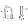 Wichard Self-Locking D Shackle - Diameter 5mm - 3/16"