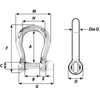 Wichard Self-Locking Bow Shackle - Diameter 4mm - 5/32"