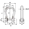 Wichard Captive Pin Bow Shackle - Diameter 4mm - 5/32"