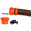 Camco RhinoEXTREME 15 Sewer Hose Kit w/ Swivel Fitting 4 In 1 Elbow Caps