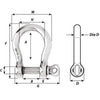 Wichard HR Bow Shackle - 10mm Pin Diameter