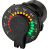 Sea-Dog Round Rainbow Voltmeter w/USB  USB-C Power Socket