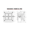 RIGID Industries XL Radiance + Light Pod - RGBW - Pair