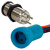 Bluewater 19mm In Rush Push Button Switch - Nav/Anc Contact - Blue/Green/Red LED