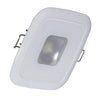 Lumitec Square Mirage Down Light - White Dimming, Red/Blue Non-Dimming - White Bezel