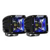 RIGID Industries Radiance Scene Lights - Surface Mount Pair - Black w/Blue LED Backlight