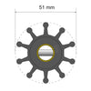 Albin Group Premium Impeller Kit - 51 x 12.7 x 22mm - 10 Blade - Pin Insert