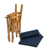 Whitecap Director's Chair II w/Navy Cushion - Teak