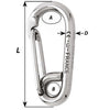 Wichard Symmetric Carbine Hook - Length 80mm - 5/16"