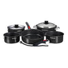 Magma Nestable 10 Piece Induction Non-Stick Enamel Finish Cookware Set - Jet Black