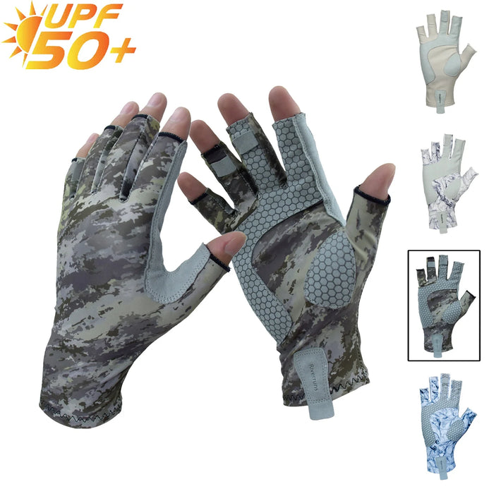 Riverruns Fingerless Fishing Gloves are designed for Men and Women Fishing  Boating Kayaking Hiking Running Cycling 