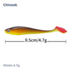 Chinook 3d Soft Paddle Shad Bait 90mm/4.7g 5Pcs