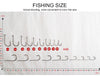 FISH KING 10-50pcs Red Barbed Bait Hook