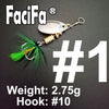 FaciFa 1Pc Brass Inline Feathered Spinner