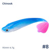 Chinook 3d Soft Paddle Shad Bait 90mm/4.7g 5Pcs