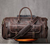 MUNUKI Vintage Crazy Horse Genuine Leather Duffle Bag
