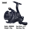 Kingdom Tegmen High Speed Carbon Spinning Reel 5.2:1/6.2:1 9Kg Max Drag 10+1BB