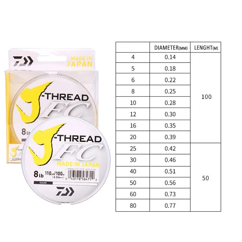 Daiwa J-Thread Fluoro Leader - 50m