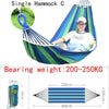 Portable Anti Rollover Canvas Single/Double Hammock with Carry Bag